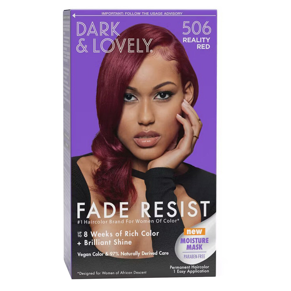 Dark and Lovely Fade Resist Rich Conditioning Hair Color 506 Reality Red 1Kit
